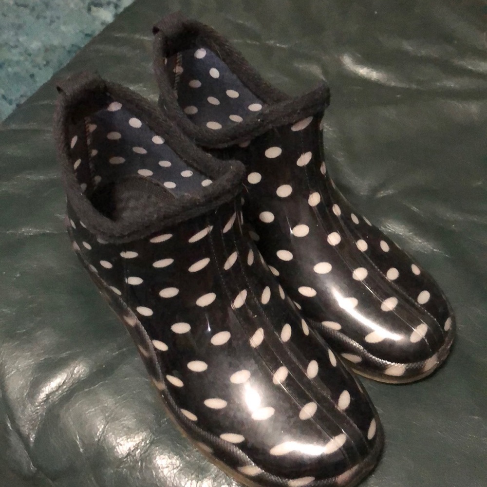 Capelli Polka Dot Rain Bootie Size 7